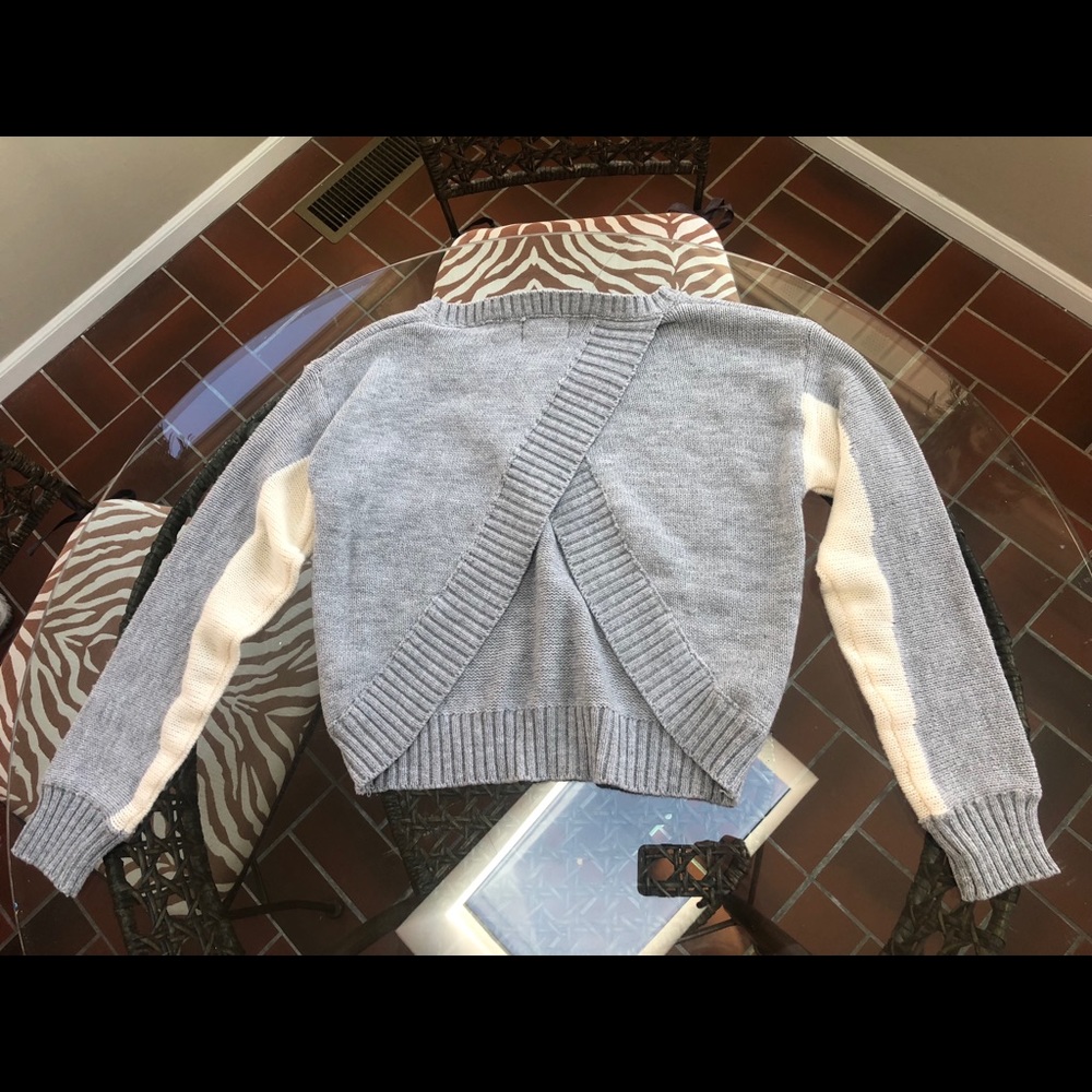 open back cropped sweater